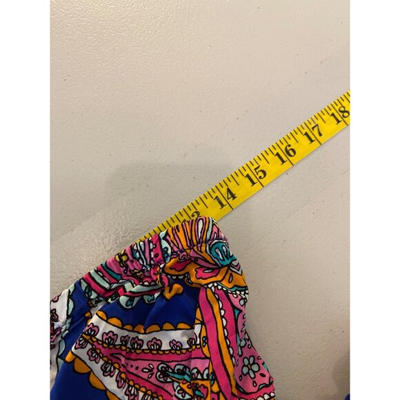 Banana Republic Maxi Dress Paisley Strapless Blue Multicolor Paisley Size 2 - Picture 8 of 9